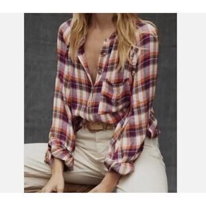 Pilcro Multicolor Plaid Blouse